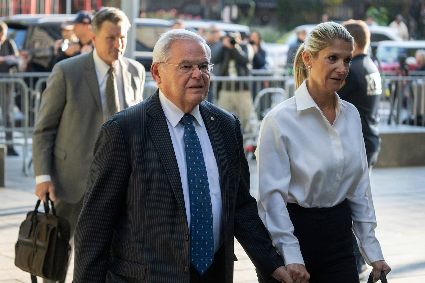 Bob Menendez's legal strategy may include blaming his wife, the filing said