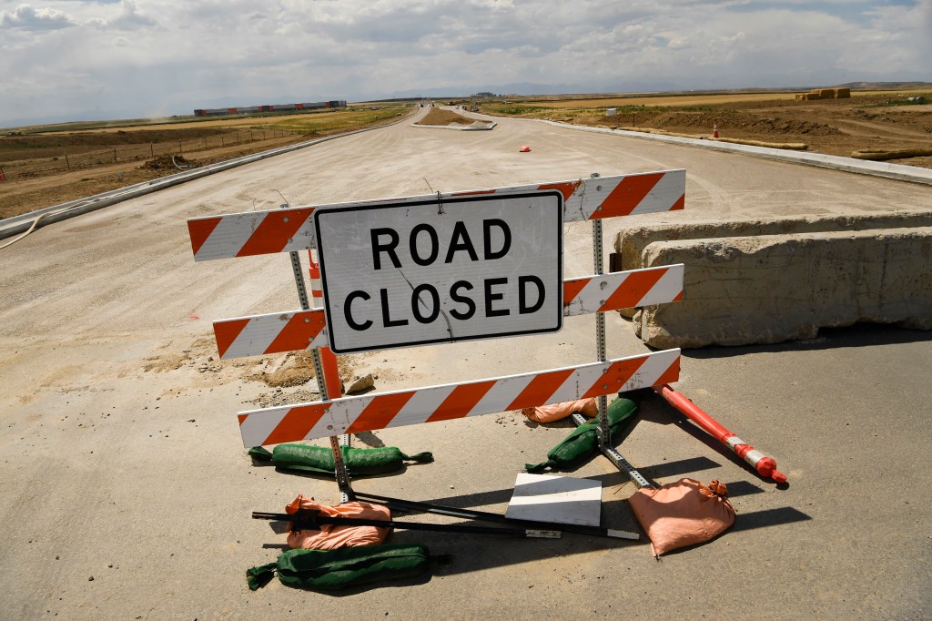 Interstate 25 southbound closed near Pueblo West due to a three-vehicle crash