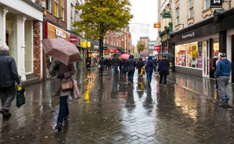 April proved challenging for UK retailers as heavy rainfall and stormy weather significantly impacted sales, resulting in a sharp decline.
