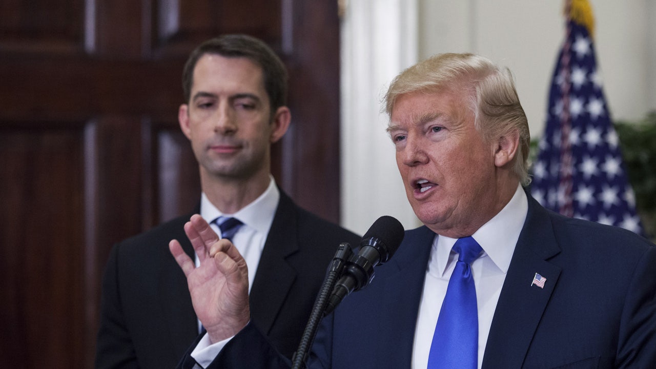 The war between Israel and Hamas would 'probably be over' if Trump were president, says Senator Tom Cotton