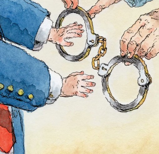 Trump with small hands ready to be handcuffed will be the cover of next week's The New Yorker