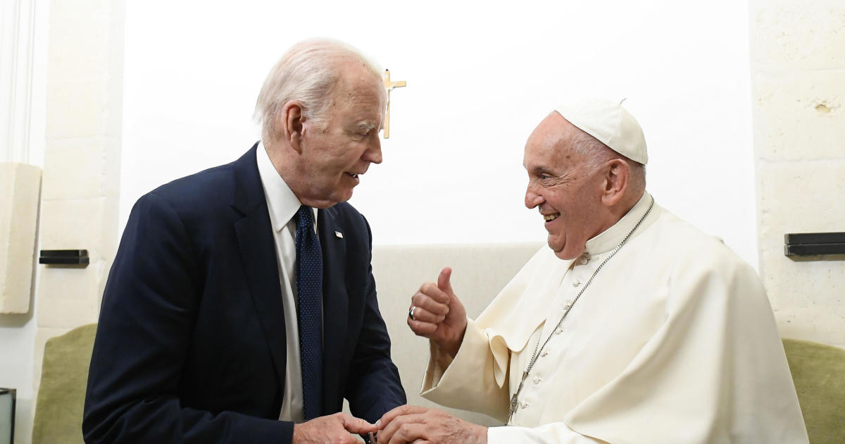 Pope Francis is the first pope to address the G7 summit and meet with Biden, world leaders