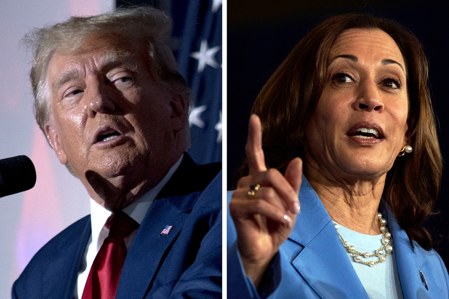 Harris, Trump hold dueling events as new presidential race takes shape